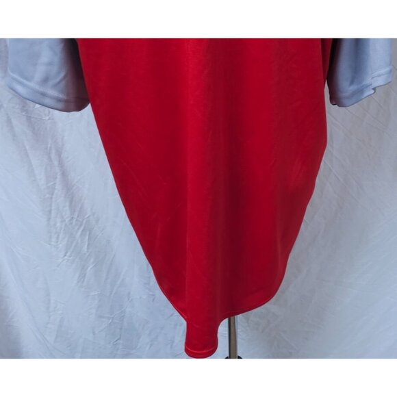 Vtg St Louis Cardinals Dynasty Series XL Red Blue Grey Button Spellout Jersey - Picture 10 of 11